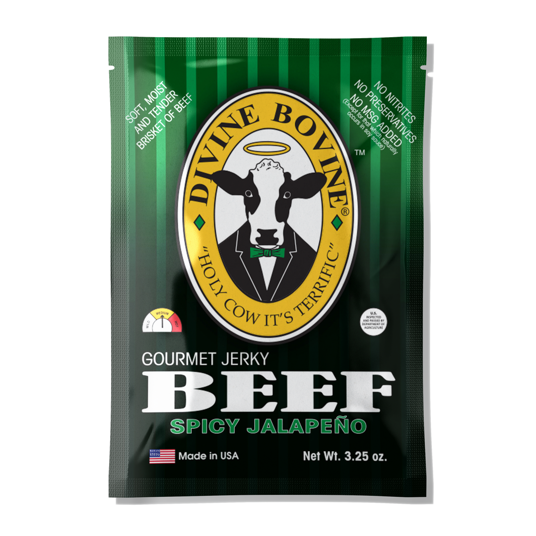 Beef (Spicy Jalapeño) – Divine Bovine Jerky